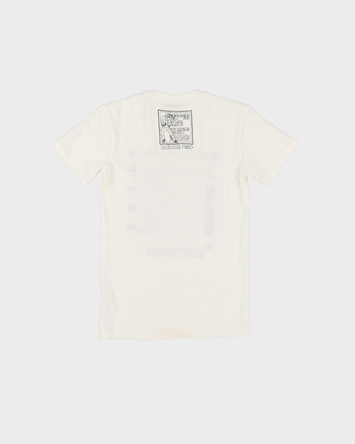 Adidas Neo White Graphic T-Shirt - XXS