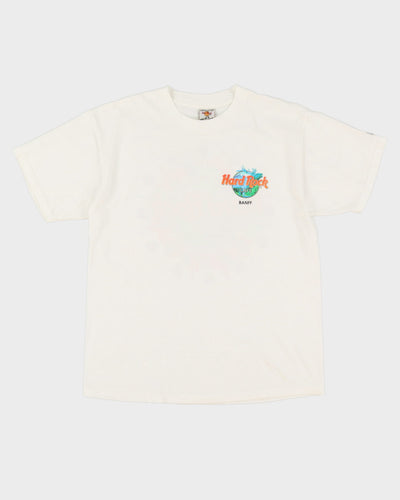 90s Hard Rock Cafe Banff Heavy Tee White Graphic T-Shirt - L