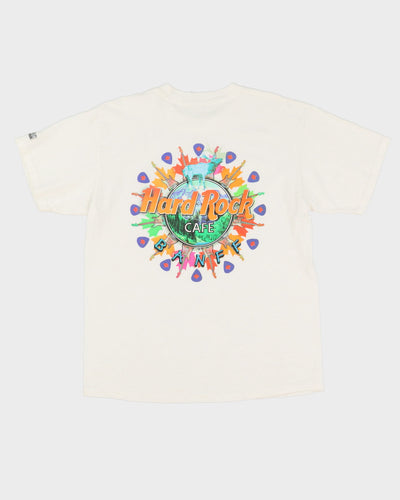 90s Hard Rock Cafe Banff Heavy Tee White Graphic T-Shirt - L