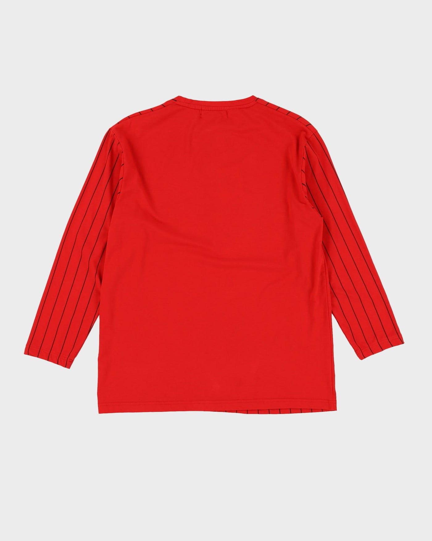 Jordan Red / Black Pinstripe Long Sleeve T-Shirt - M