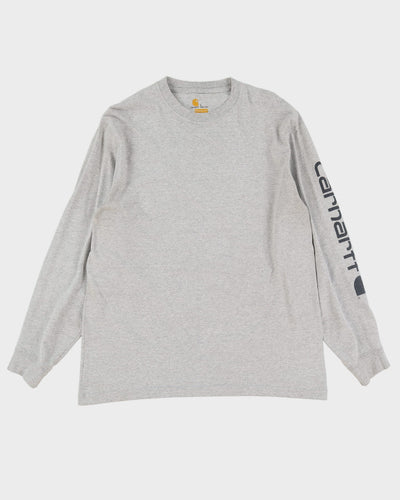 Carhartt Oversized Grey Long Sleeve T-Shirt - L
