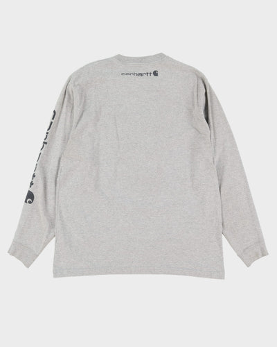 Carhartt Oversized Grey Long Sleeve T-Shirt - L