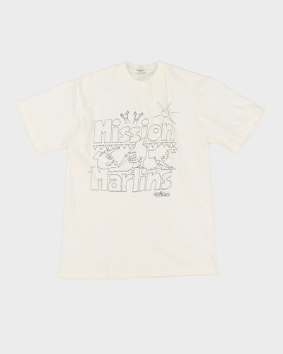 1989 Mission Marlins White Single Stitch T-Shirt - M