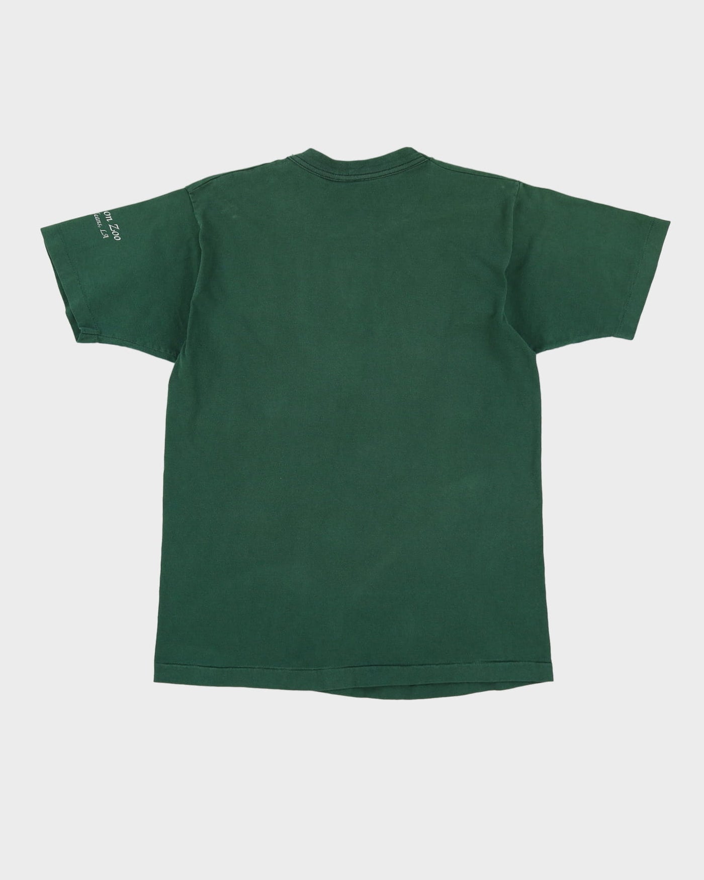 Early 90s Audubon Zoo Animal Graphic Single Stitch Green T-Shirt - M