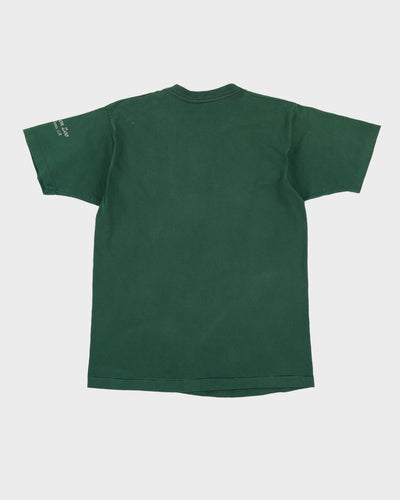 Early 90s Audubon Zoo Animal Graphic Single Stitch Green T-Shirt - M