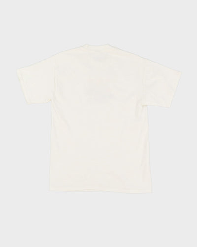 90s Alaska Floral Print White Hanes Tag Graphic T-Shirt - M