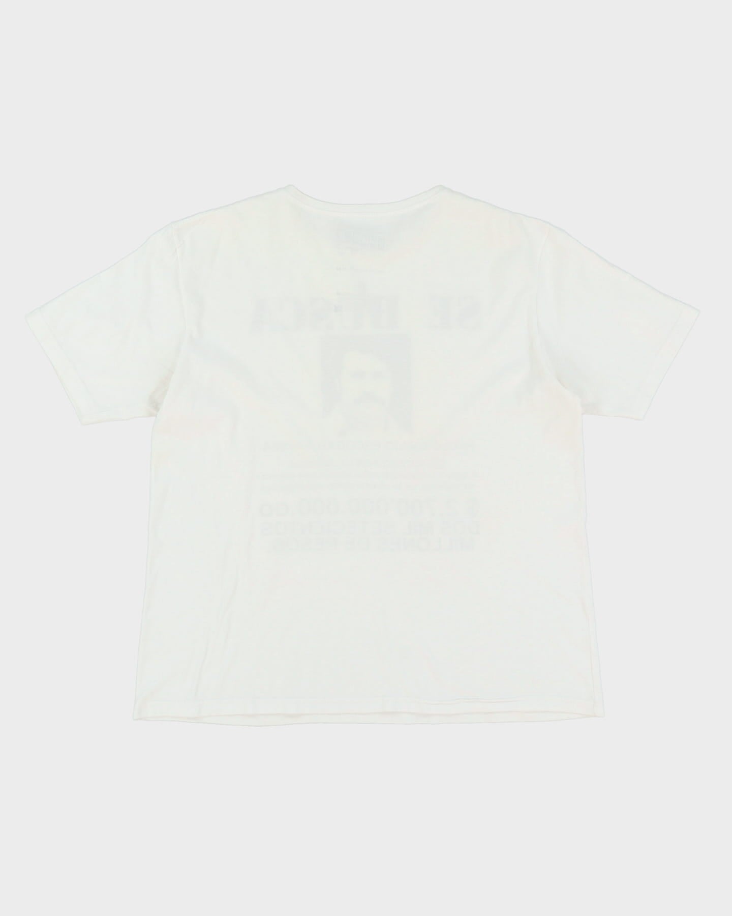 Pablo Escobar White Graphic T-Shirt - XL
