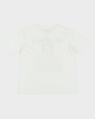Pablo Escobar White Graphic T-Shirt - XL