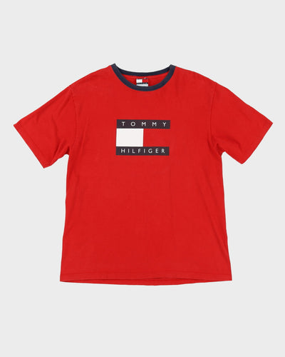 Tommy Hilfiger Red Logo T-Shirt - L