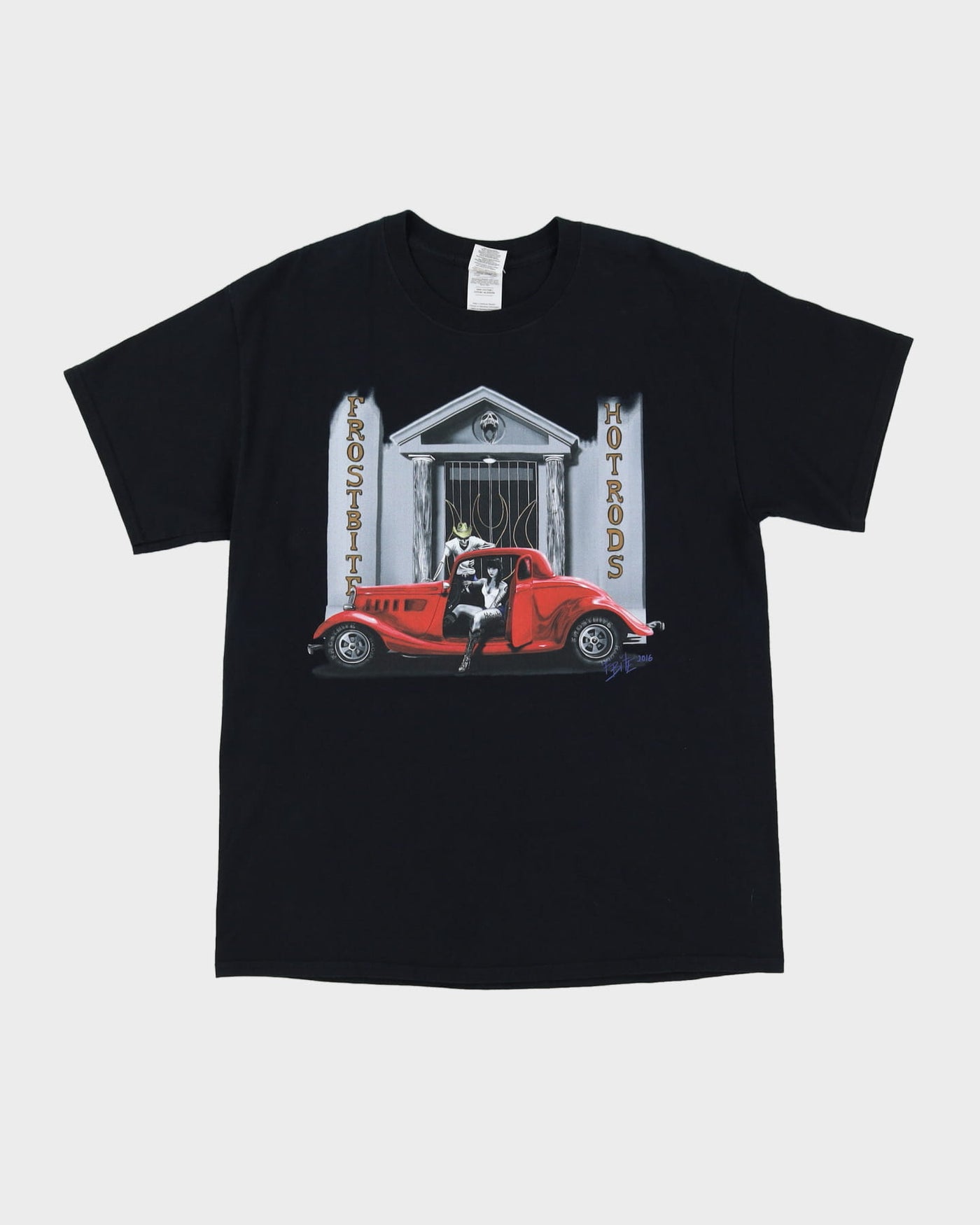 00s Frostbite Hotrods Black Graphic T-Shirt - L