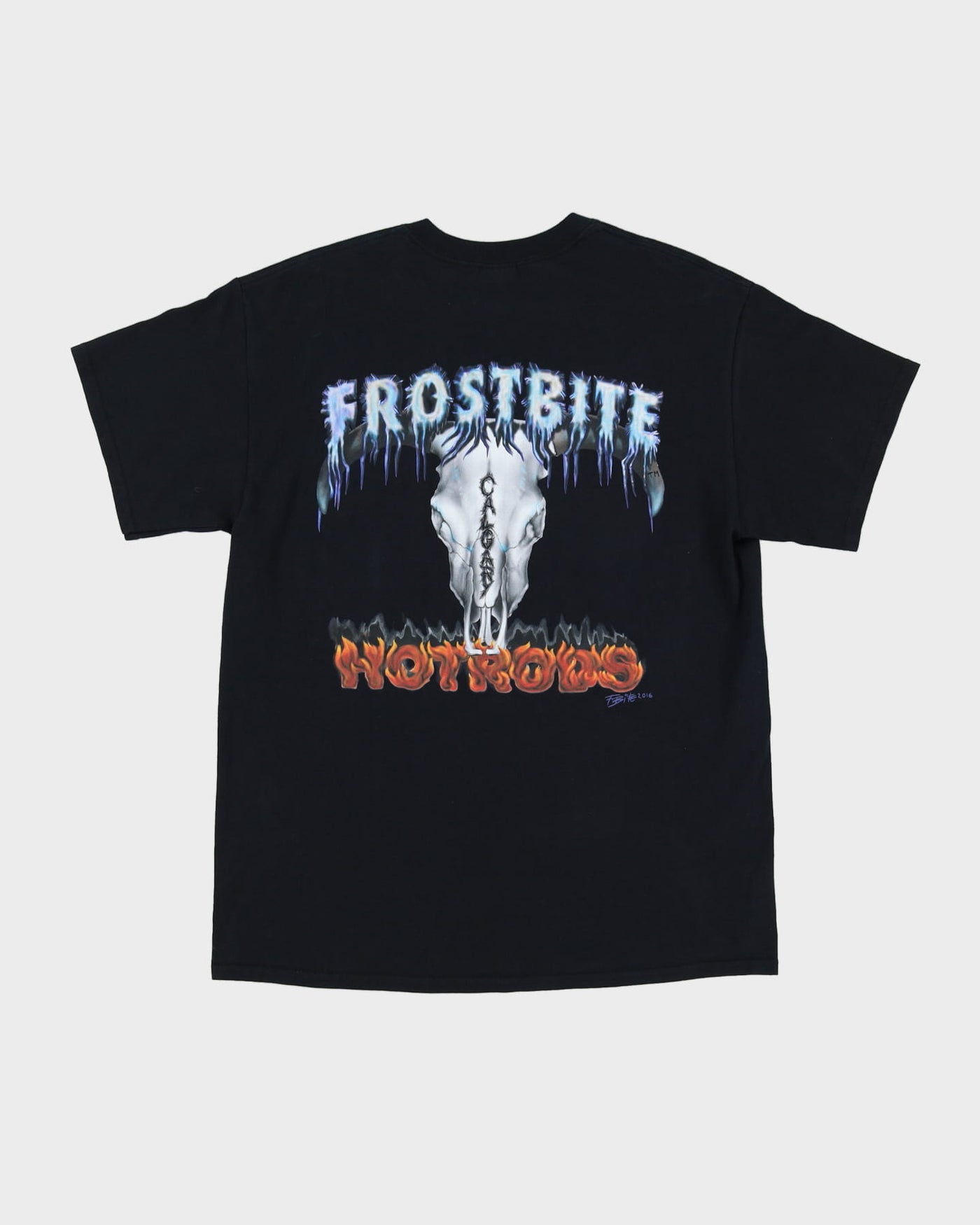00s Frostbite Hotrods Black Graphic T-Shirt - L