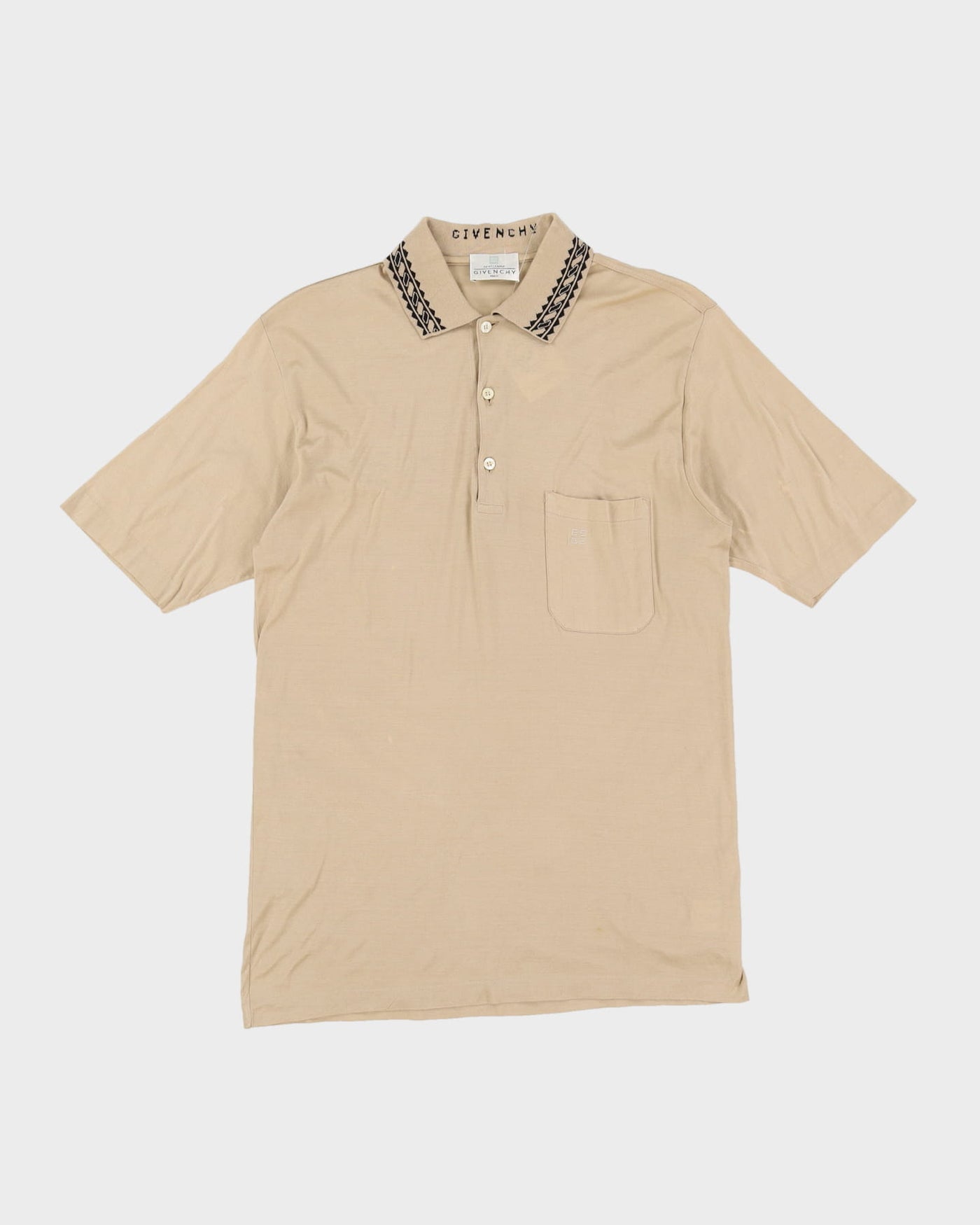90s Givenchy Beige Polo Shirt - S / M