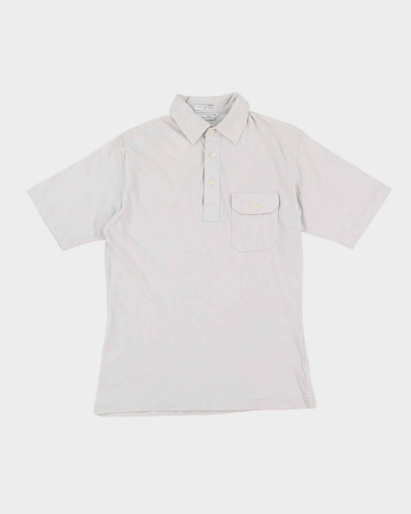 90s Christian Dior Grey Polo Shirt - M