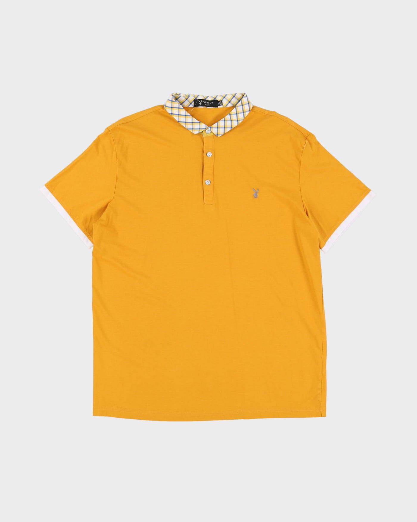 00s Playboy Yellow Polo Shirt - L