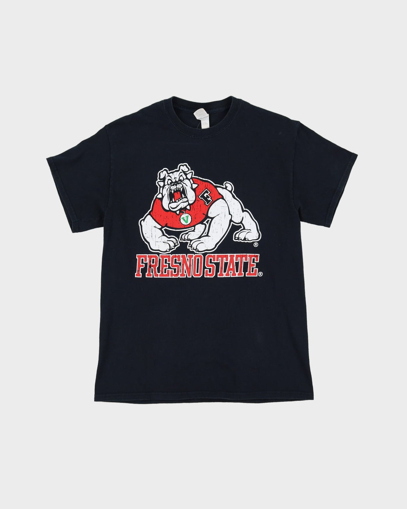 Fresno State Dogs Rule Faded Black Graphic T-Shirt - M