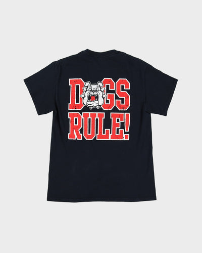 Fresno State Dogs Rule Faded Black Graphic T-Shirt - M
