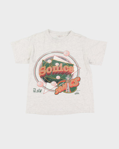 1994 Seattle Supersonic NBA Grey Graphic T-Shirt - M