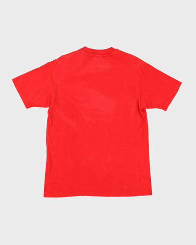 80s Wisconsin Champion Tag Red Single Stitch Graphic T-Shirt - M