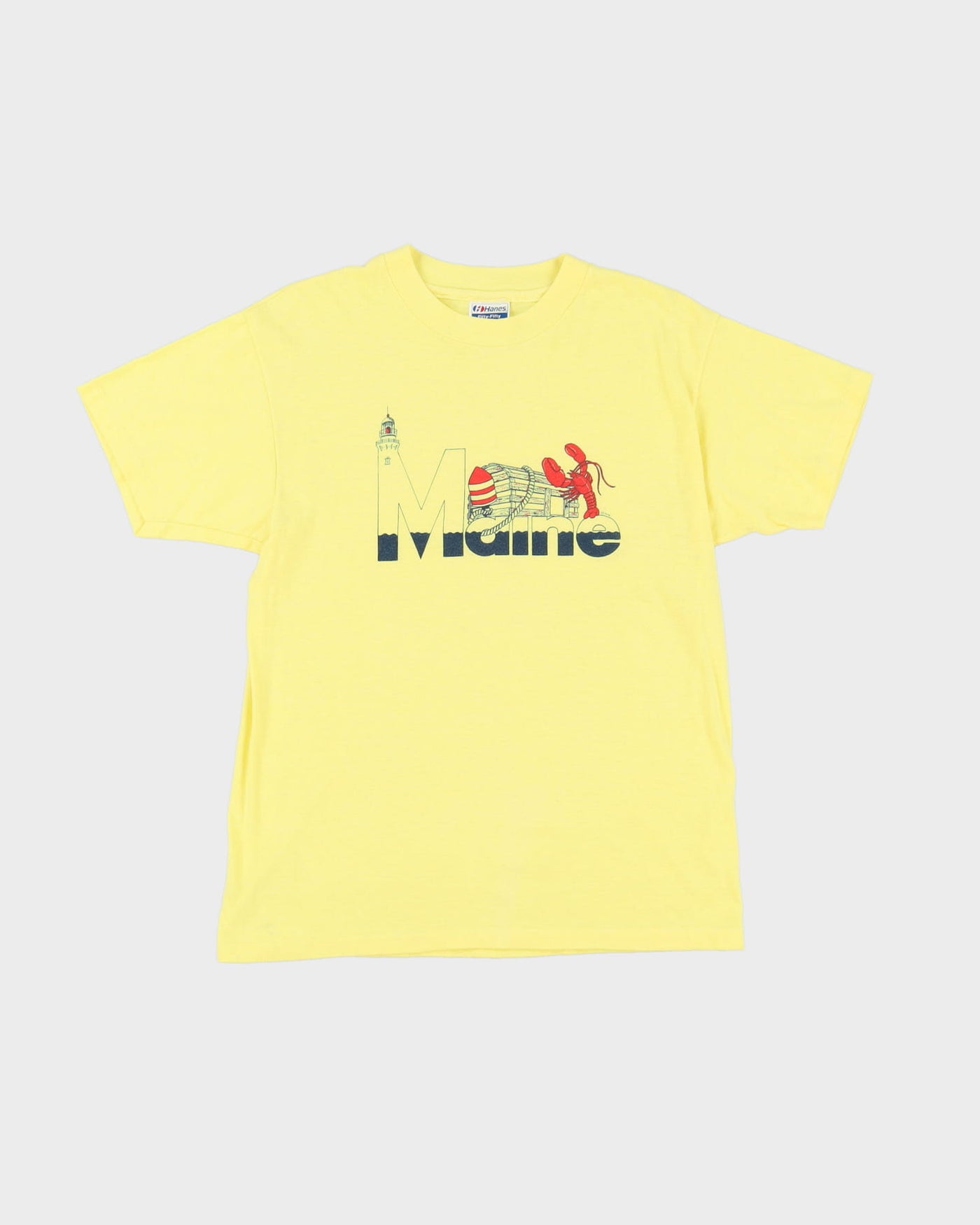 80s Maine Hanes Tag Single Stitch Graphic T-Shirt - S