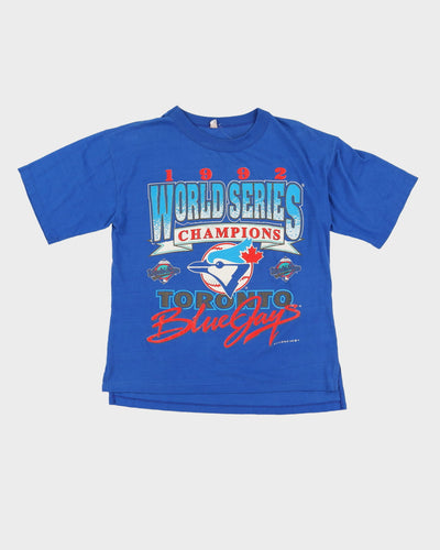 1992 Toronto Blue Jays MLB World Series Champions Single Stitch Graphic T-Shirt - M