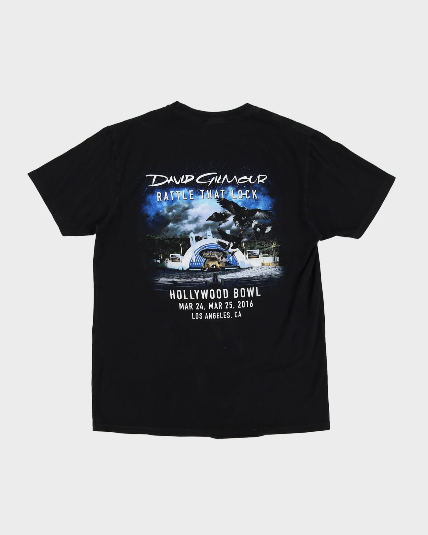 2016 David Gilmour Rattle That Lock Tour Graphic Band T-Shirt - L