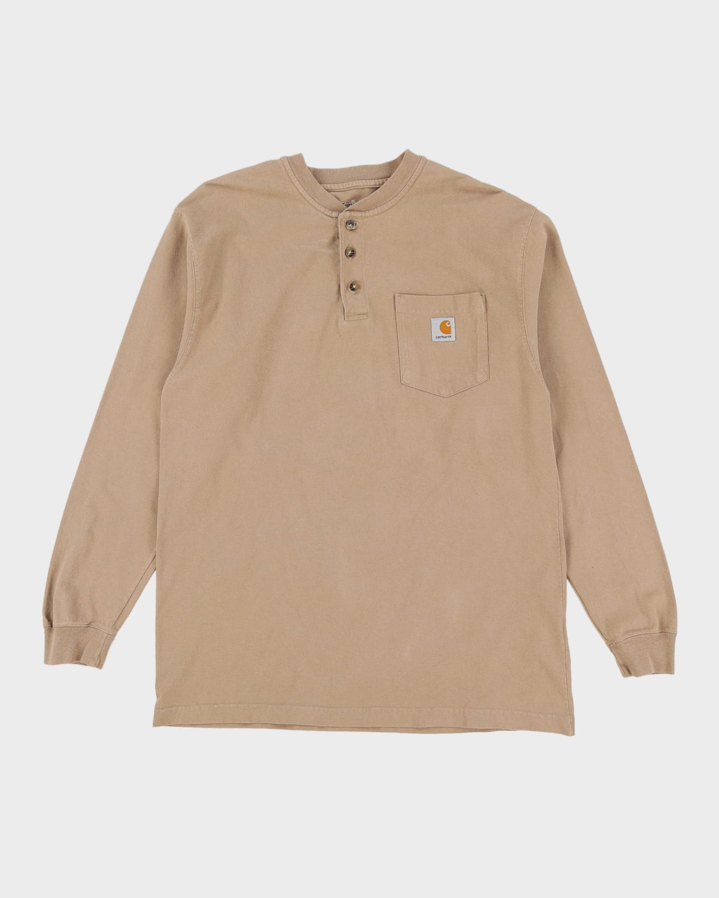 Carhartt Beige Oversized Long Sleeve Pocket T-Shirt - M / L
