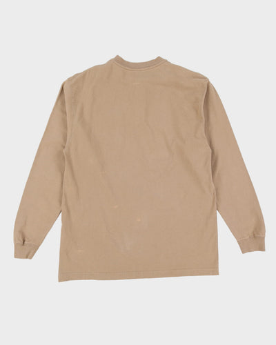 Carhartt Beige Oversized Long Sleeve Pocket T-Shirt - M / L