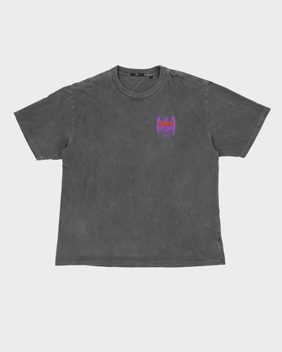 Obey Faded Grey Boxy Fit Oversized Graphic T-Shirt - XL