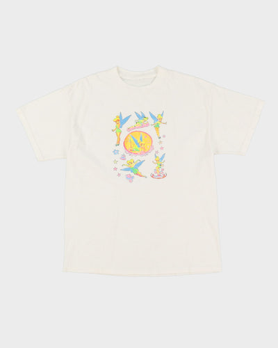 90s Tinkerbell White Graphic T-Shirt - L