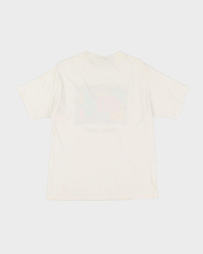 90s Laguna Beach White Graphic T-Shirt - M