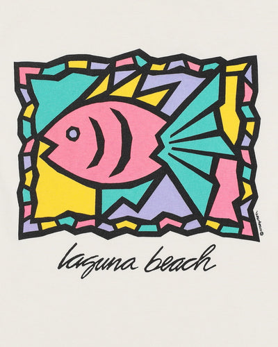 90s Laguna Beach White Graphic T-Shirt - M