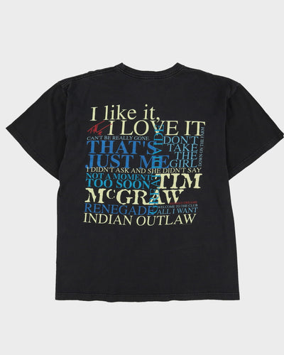 1995 Tim McGraw 'I Like It I Love It' Black Graphic Band T-Shirt - XL
