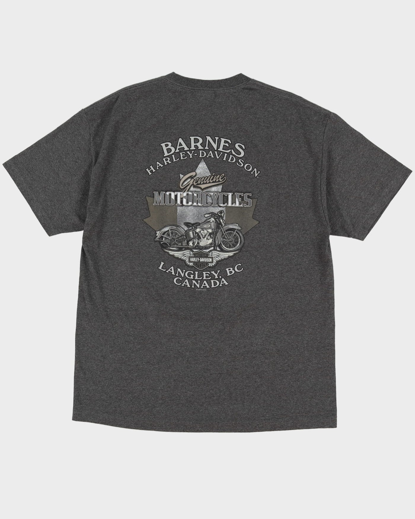 2012 Harley Davidson Canada Grey Graphic T-Shirt - XL