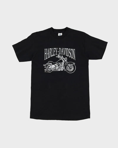 1989 Harley Davidson Bootleg Single Stitch Black Graphic T-Shirt - S