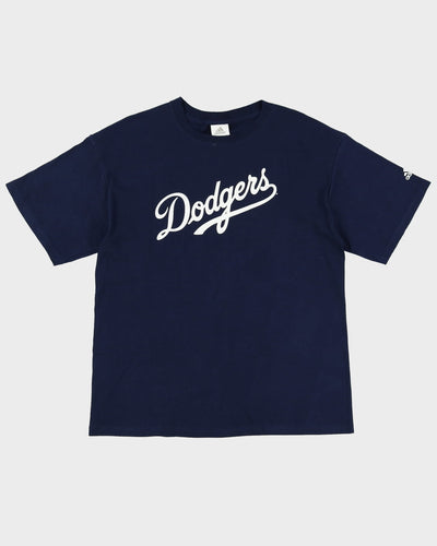 New With Tags 00s Adidas LA Dodgers MLB Navy Graphic T-Shirt - M / L