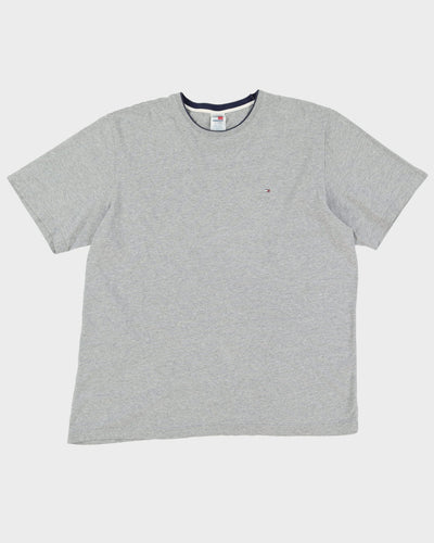 00s Tommy Hilfiger Grey Oversized Basic T-Shirt - L / XL