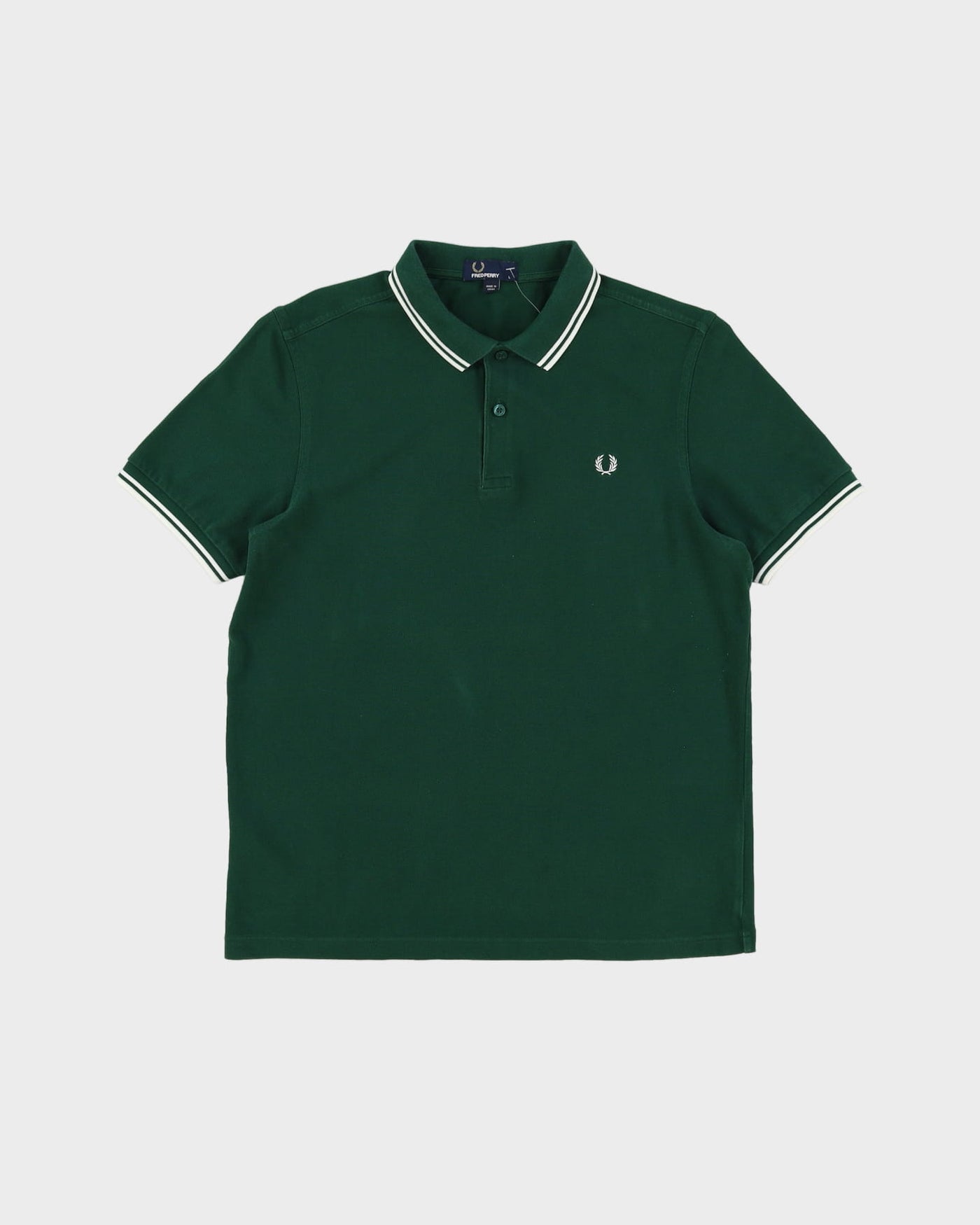 Fred Perry Green Slim Fit Polo Shirt - L