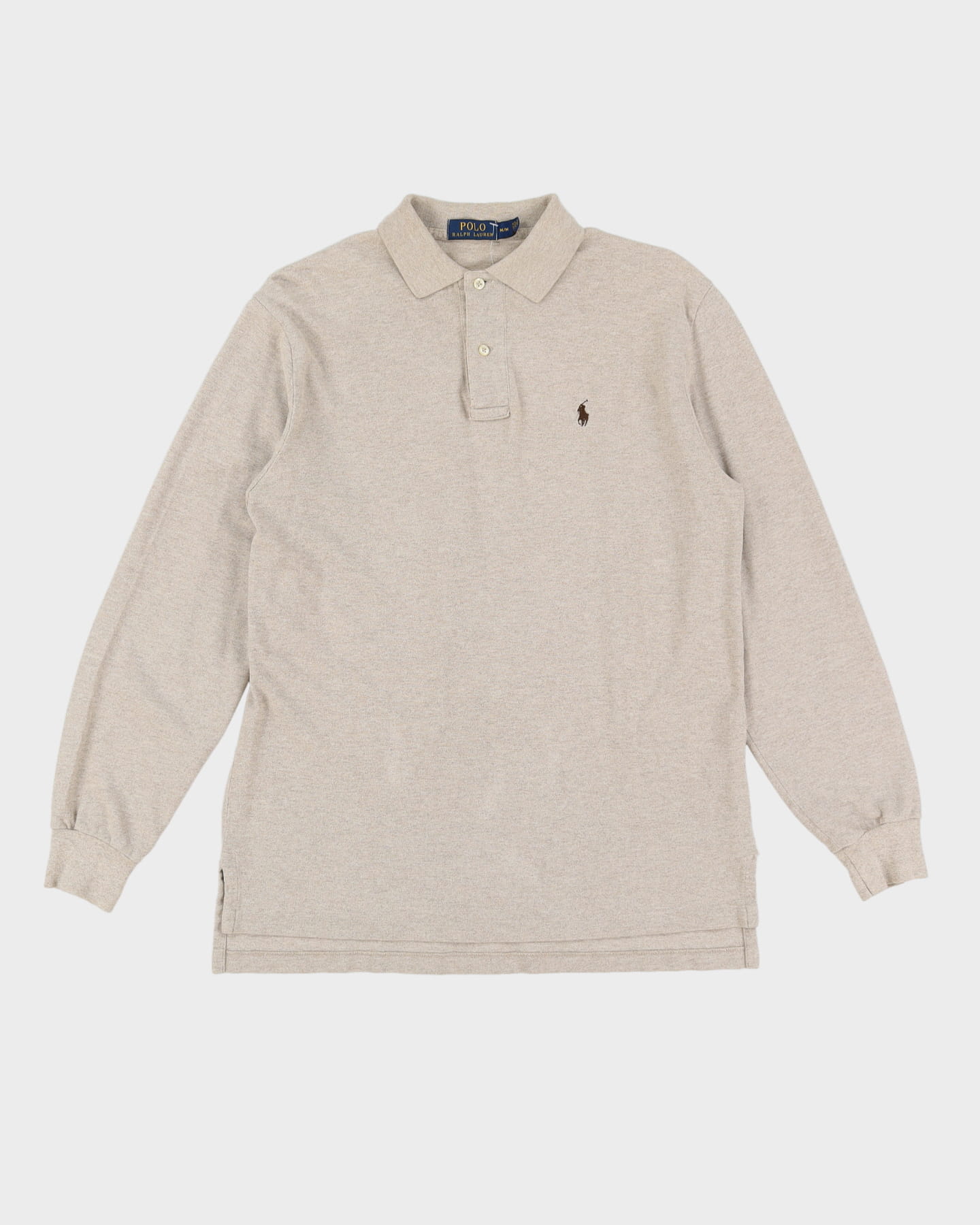 Polo Ralph Lauren Grey Long Sleeve Polo Shirt - M