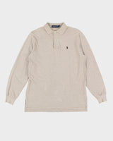 Polo Ralph Lauren Grey Long Sleeve Polo Shirt - M