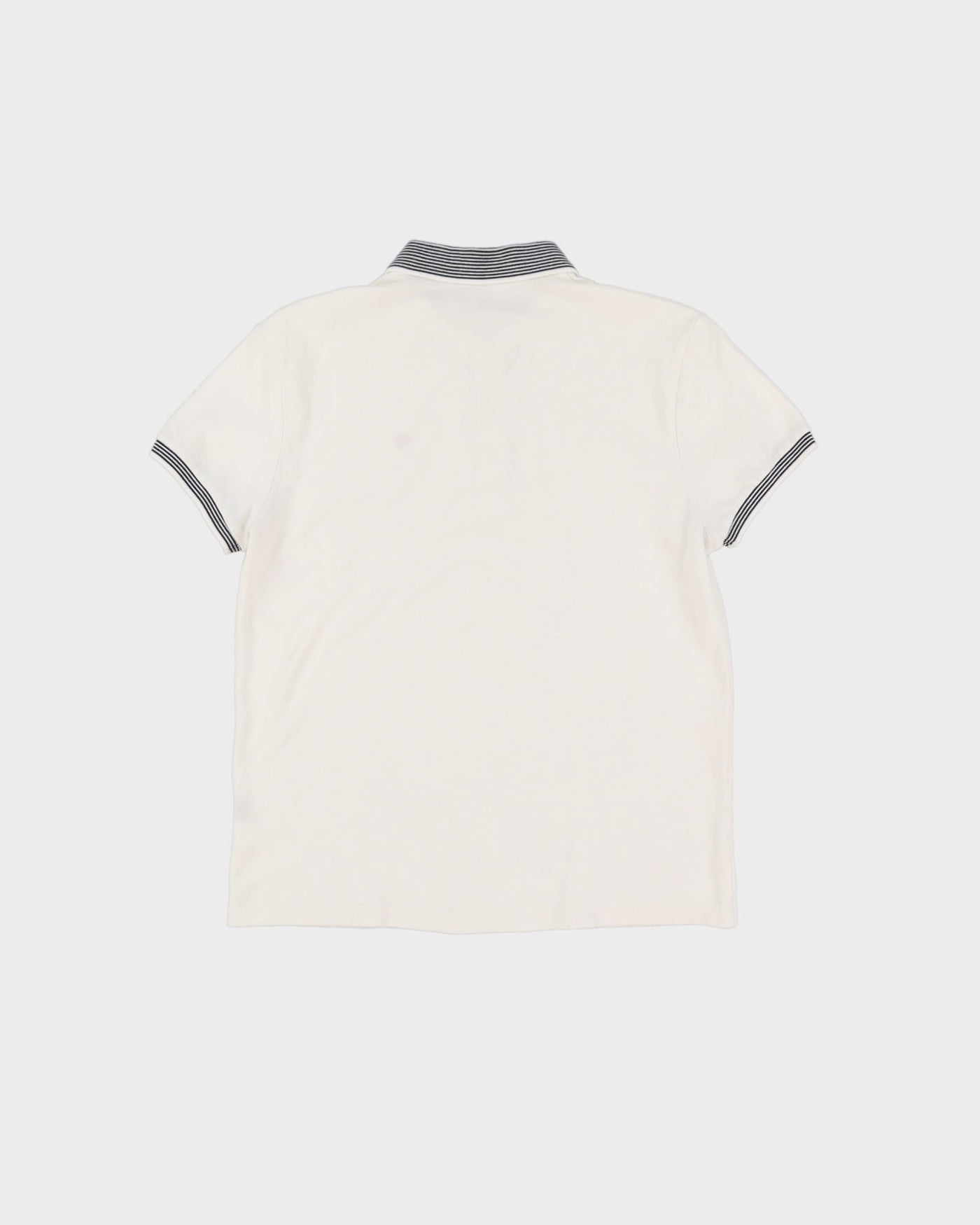 Moschino Love Heart White Short Sleeve Polo Shirt - S
