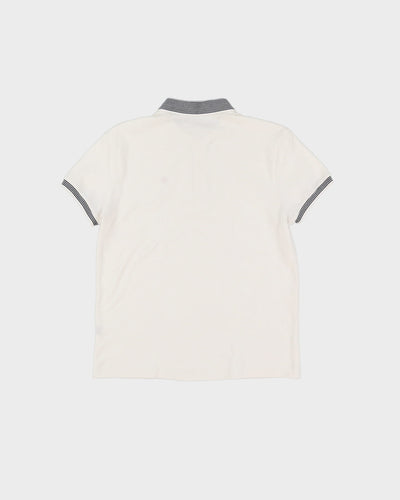 Moschino Love Heart White Short Sleeve Polo Shirt - S