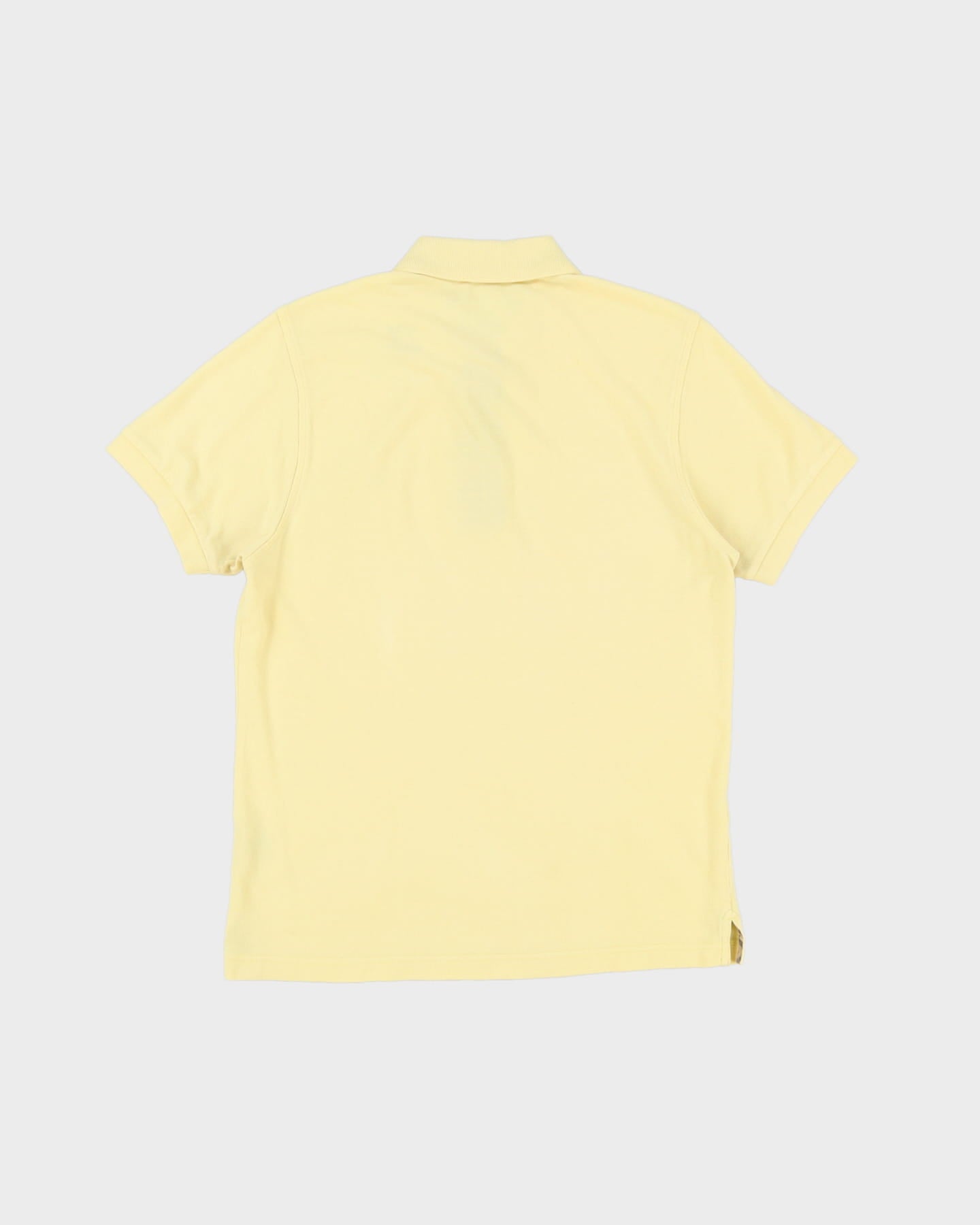 Burberry Yellow Short Sleeve Slim Fit Polo Shirt - M