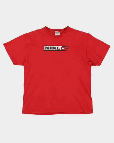 00s Nike Red Graphic T-Shirt - L