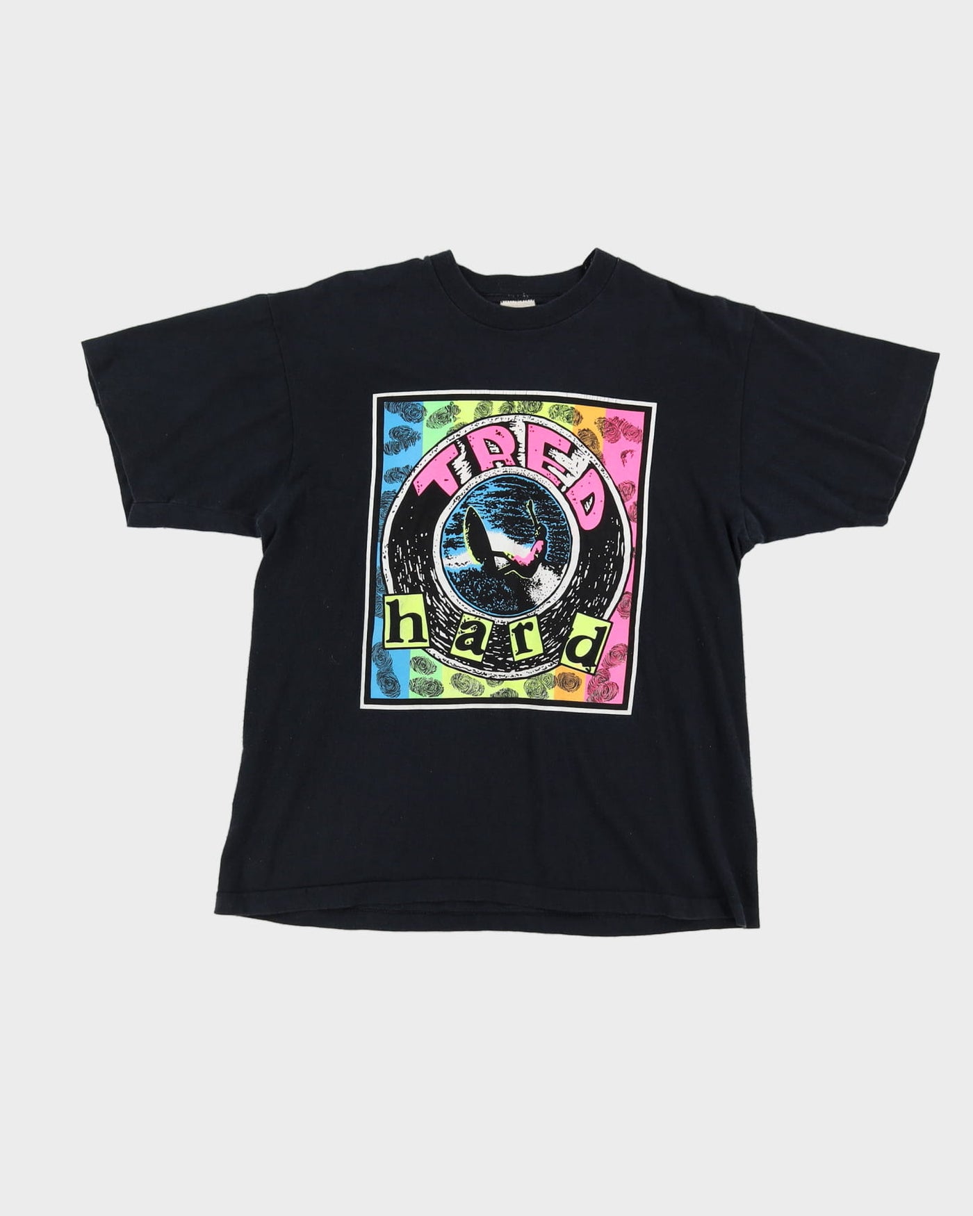 80s Tred Hard Surfing Black Single Stitch Graphic T-Shirt - S