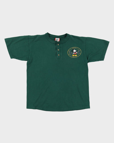 90s Mickey Mouse Disney Green Single Stitch Graphic T-Shirt - M