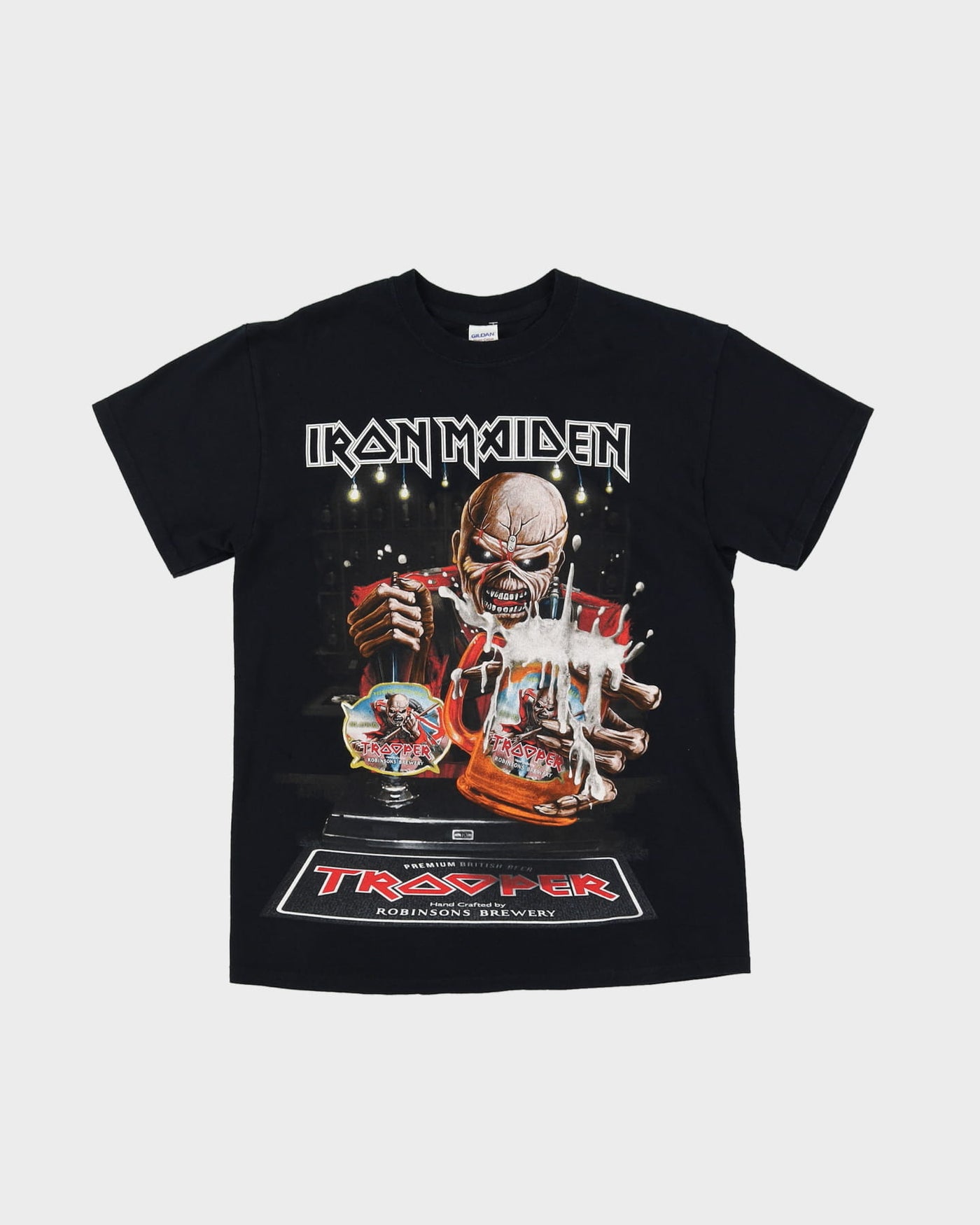 Iron Maiden Trooper Brewery Black Graphic Band T-Shirt - M