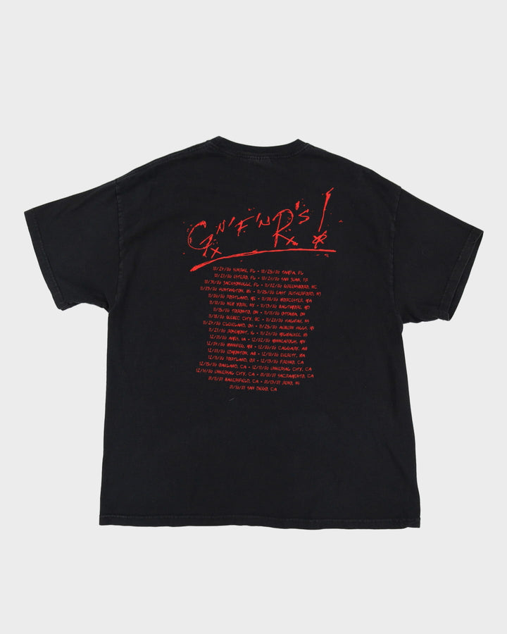 2006/07 Guns N' Roses Tour Black Graphic Band T-Shirt - L / XL