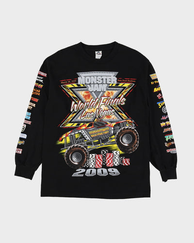 00s Monster Jam World Finals Las Vegas Long Sleeve Black Graphic T-Shirt - L