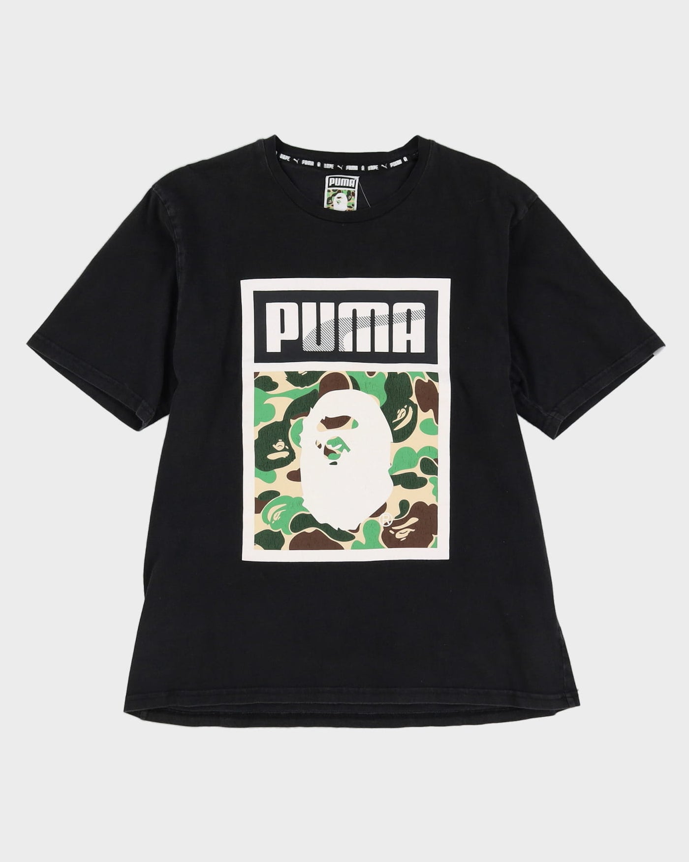 Vintage Puma X BAPE Classic Camo Logo Graphic T-Shirt - L / XL