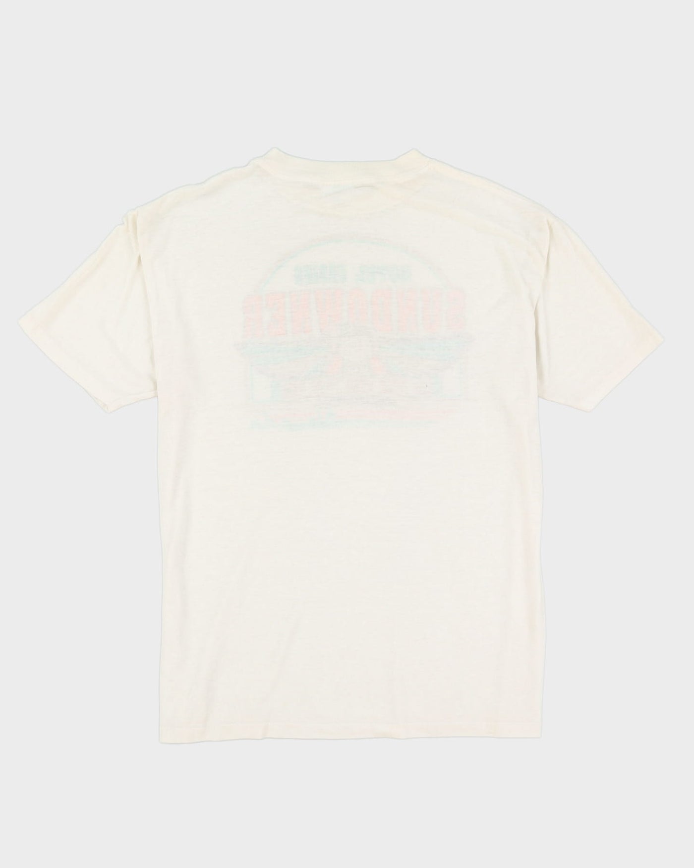 Vintage 80s Hotel Casino Sundowner Nevada White Single Stitch T-Shirt - XL